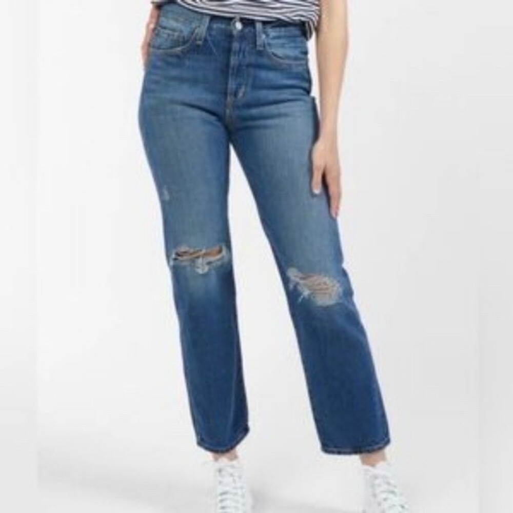Outerknown S.E.A. Jeans Size 31 Fillmore Boyfriend Distressed Medium Wash